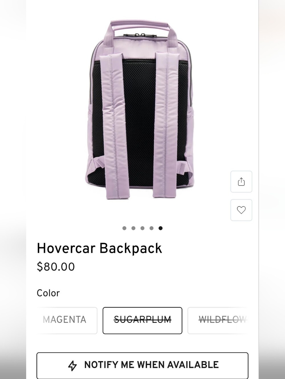 $80 Retail, NWT Lug Sugarplum Backpack, Sold Out & Hard-to-Find Color - Picture 11 of 14